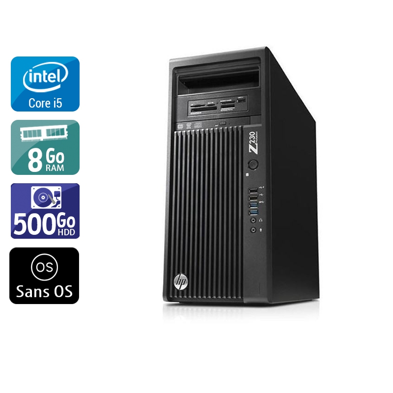 Acheter HP Workstation Z230 Tower i5 - 8Go RAM 500Go HDD Sans OS Très bon étatOccasion certifiée reconditionnée Bon état - 232,50 € HP Workstation Z230 Tower i5 - 8Go RAM 500Go HDD Sans OS Très bon étatOccasion certifiée reconditionnée Bon état - reconditionné disponible sur Kiatoo