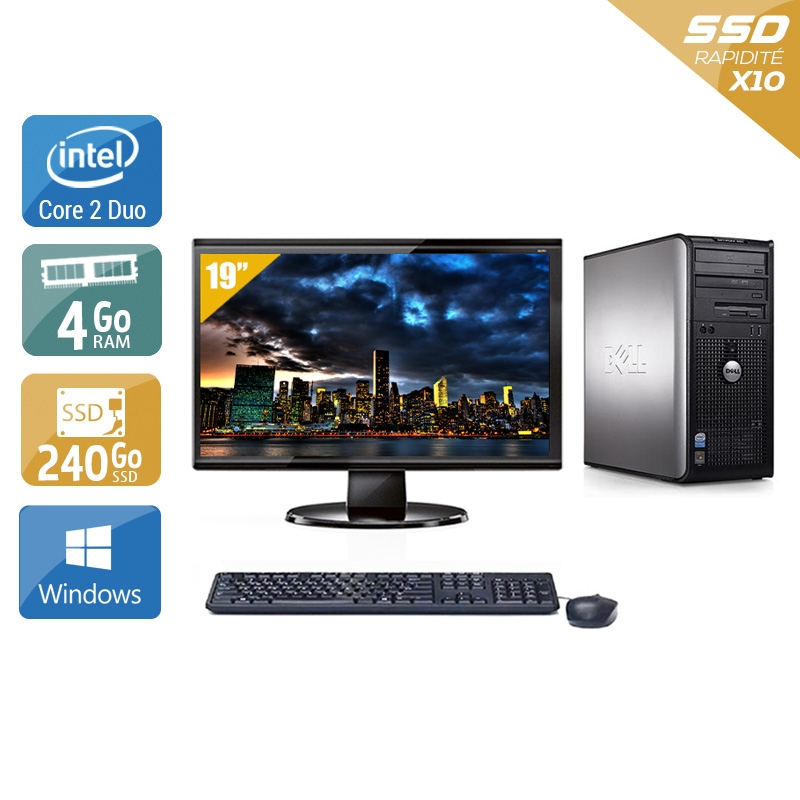 Acheter Dell Optiplex 360 Tower Core 2 Duo + Écran - 19'' 4Go RAM 240Go SSD Windows 10 Bon étatOccasion certifiée reconditionnée Bon état - 224,17 € Dell Optiplex 360 Tower Core 2 Duo + Écran - 19'' 4Go RAM 240Go SSD Windows 10 Bon étatOccasion certifiée reconditionnée Bon état - reconditionné disponible sur Kiatoo