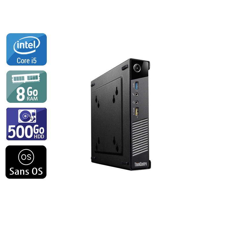 Acheter Lenovo ThinkCentre M73 Tiny i5 - 8Go RAM 500Go HDD Sans OS État correctOccasion certifiée reconditionnée Bon état - 165,83 € Lenovo ThinkCentre M73 Tiny i5 - 8Go RAM 500Go HDD Sans OS État correctOccasion certifiée reconditionnée Bon état - reconditionné disponible sur Kiatoo