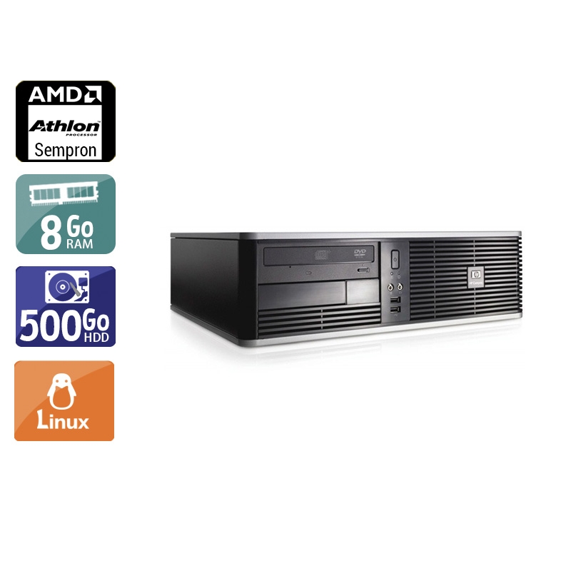 HP Compaq dc5750 SFF AMD Sempron - 8Go RAM 500Go HDD Linux  Bon étatOccasion certifiée reconditionnée Bon état -  reconditionné disponible sur Kiatoo