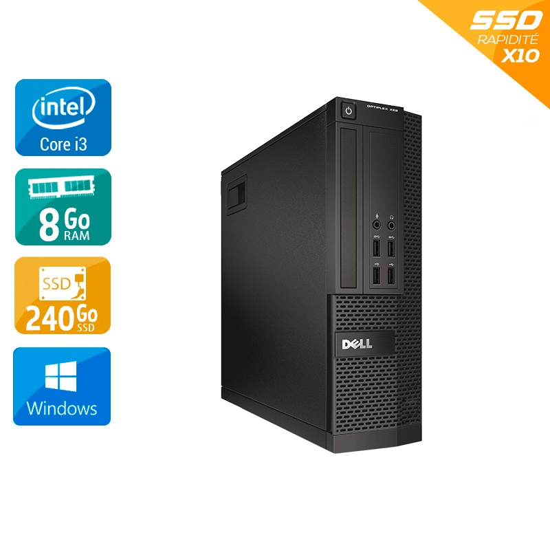 Dell Optiplex XE2 SFF i3 - 8Go RAM 240Go SSD Windows 10  Très bon étatOccasion certifiée reconditionnée Bon état -  reconditionné disponible sur Kiatoo