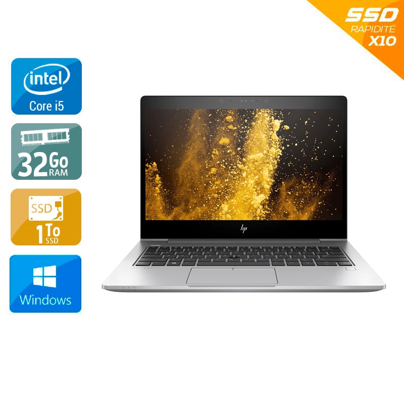HP EliteBook 830 G6 13,3'' i5 Gen 8 - 32Go RAM 1To SSD Windows 11  État correctOccasion certifiée reconditionnée Bon état -  reconditionné disponible sur Kiatoo