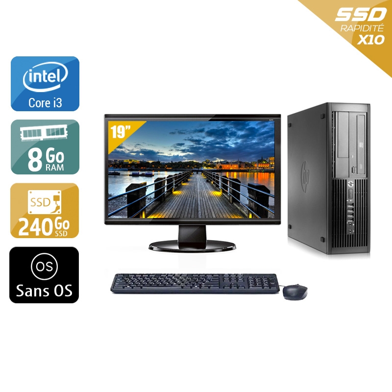 Acheter HP Compaq Pro 4300 SFF i3 + Écran - 19'' 8Go RAM 240Go SSD Sans OS Bon étatOccasion certifiée reconditionnée Bon état - 224,17 € HP Compaq Pro 4300 SFF i3 + Écran - 19'' 8Go RAM 240Go SSD Sans OS Bon étatOccasion certifiée reconditionnée Bon état - reconditionné disponible sur Kiatoo