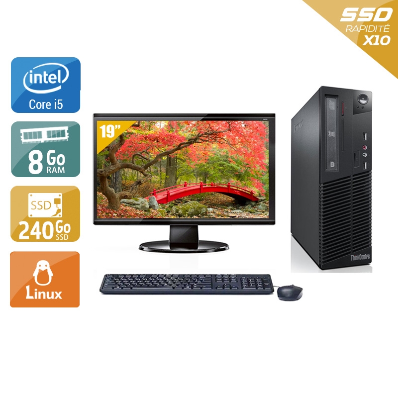Acheter Lenovo ThinkCentre M73 SFF i5 + Écran - 19'' 8Go RAM 240Go SSD Linux Bon étatOccasion certifiée reconditionnée Bon état - 224,17 € Lenovo ThinkCentre M73 SFF i5 + Écran - 19'' 8Go RAM 240Go SSD Linux Bon étatOccasion certifiée reconditionnée Bon état - reconditionné disponible sur Kiatoo