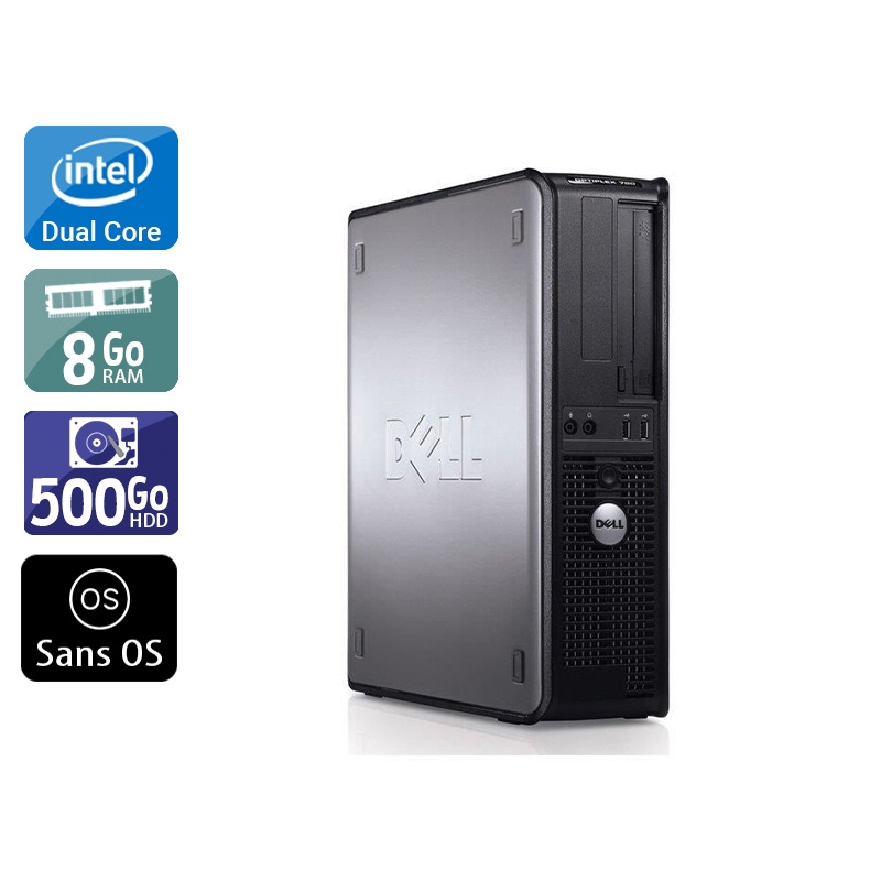 Dell Optiplex 780 SFF Dual Core - 8Go RAM 500Go HDD Sans OS  Bon étatOccasion certifiée reconditionnée Bon état -  reconditionné disponible sur Kiatoo