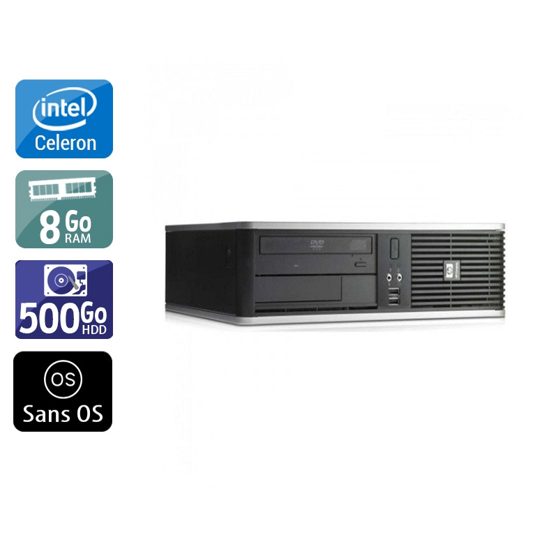 HP Compaq dc7800 SFF Celeron Dual Core - 8Go RAM 500Go HDD Sans OS  Bon étatOccasion certifiée reconditionnée Bon état -  reconditionné disponible sur Kiatoo