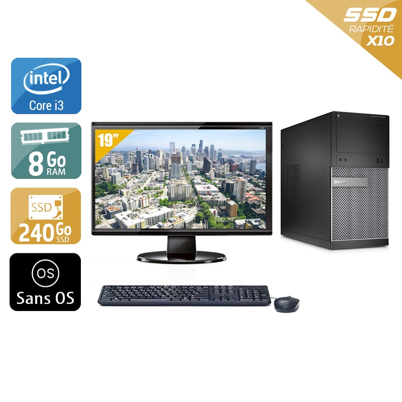 Acheter Dell Optiplex 390 Tower i3 + Écran - 19'' 8Go RAM 240Go SSD Sans OS Bon étatOccasion certifiée reconditionnée Bon état - 224,17 € Dell Optiplex 390 Tower i3 + Écran - 19'' 8Go RAM 240Go SSD Sans OS Bon étatOccasion certifiée reconditionnée Bon état - reconditionné disponible sur Kiatoo