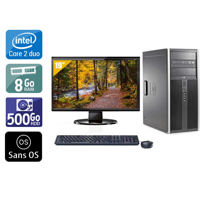 HP Compaq dc7900 Tower Core 2 Duo + Écran - 19'' 8Go RAM 500Go HDD Sans OS  Bon étatOccasion certifiée reconditionnée Bon état -  reconditionné disponible sur Kiatoo