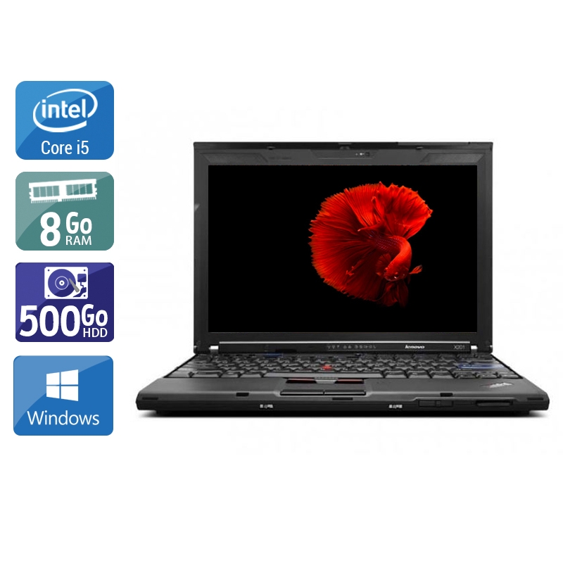 Lenovo ThinkPad X201 12,5'' i5 - 8Go RAM 500Go HDD Windows 10  Très bon étatOccasion certifiée reconditionnée Bon état -  reconditionné disponible sur Kiatoo