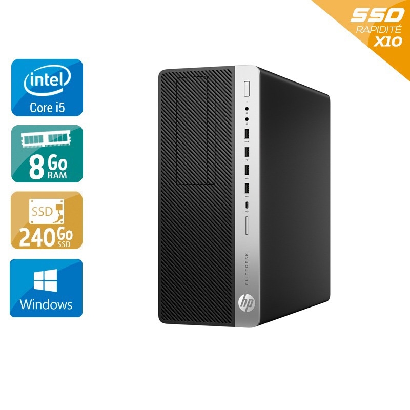 Acheter HP EliteDesk 800 G3 Tower i5 Gen 6 - 8Go RAM 240Go SSD Windows 10 Bon étatOccasion certifiée reconditionnée Bon état - 207,50 € HP EliteDesk 800 G3 Tower i5 Gen 6 - 8Go RAM 240Go SSD Windows 10 Bon étatOccasion certifiée reconditionnée Bon état - reconditionné disponible sur Kiatoo