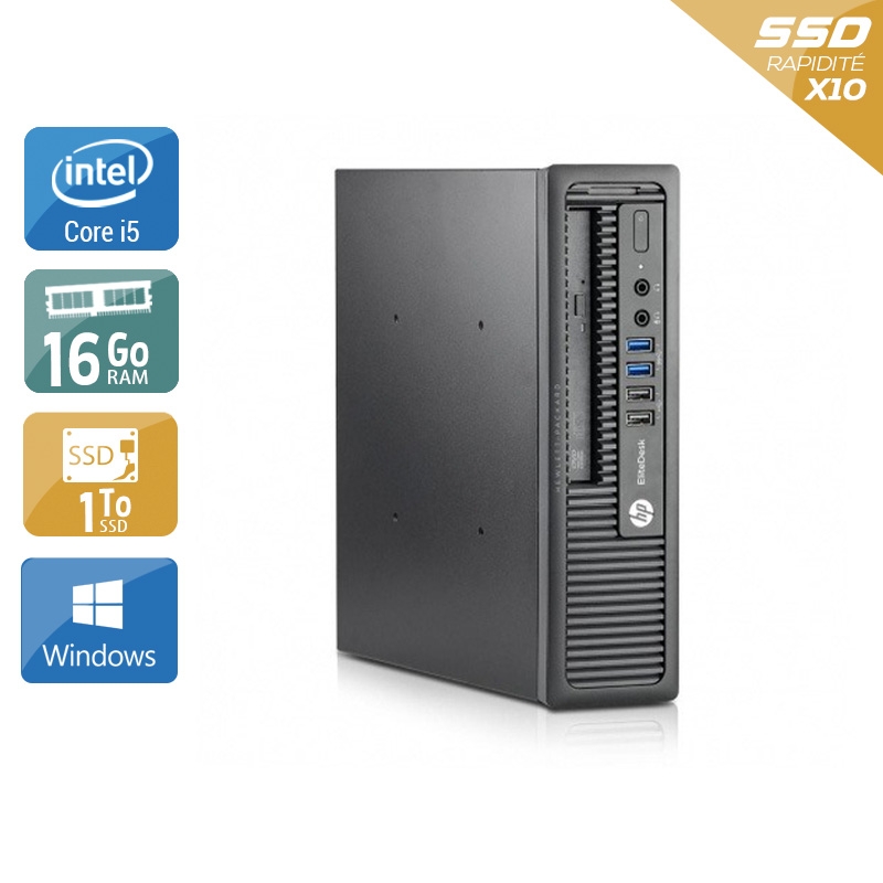 Acheter HP EliteDesk 800 G1 USDT i5 - 16Go RAM 1To SSD Windows 10 Bon étatOccasion certifiée reconditionnée Bon état - 307,50 € HP EliteDesk 800 G1 USDT i5 - 16Go RAM 1To SSD Windows 10 Bon étatOccasion certifiée reconditionnée Bon état - reconditionné disponible sur Kiatoo
