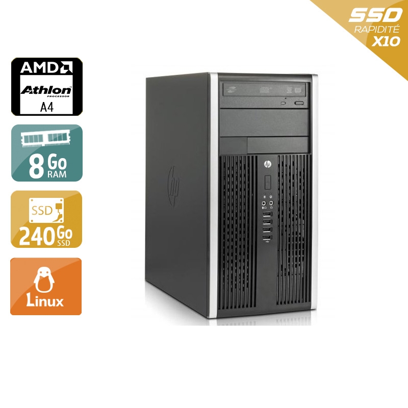 Acheter HP Compaq Pro 6305 Tower AMD A4 - 8Go RAM 240Go SSD Linux État correctOccasion certifiée reconditionnée Bon état - 165,83 € HP Compaq Pro 6305 Tower AMD A4 - 8Go RAM 240Go SSD Linux État correctOccasion certifiée reconditionnée Bon état - reconditionné disponible sur Kiatoo