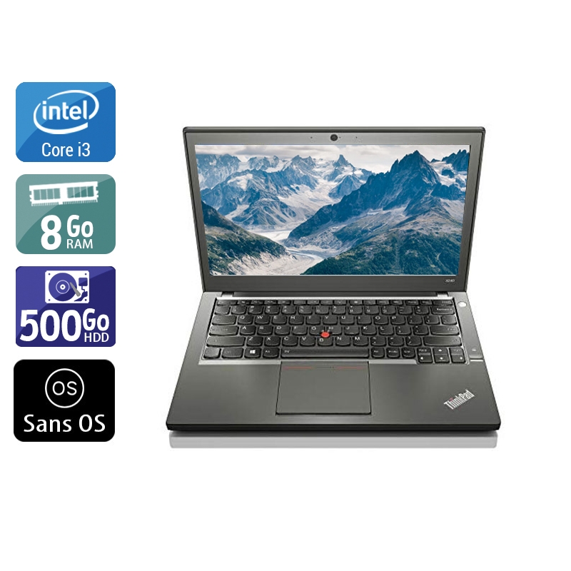 Acheter Lenovo ThinkPad X240 12,5'' i3 - 8Go RAM 500Go HDD Sans OS Très bon étatOccasion certifiée reconditionnée Bon état - 232,50 € Lenovo ThinkPad X240 12,5'' i3 - 8Go RAM 500Go HDD Sans OS Très bon étatOccasion certifiée reconditionnée Bon état - reconditionné disponible sur Kiatoo