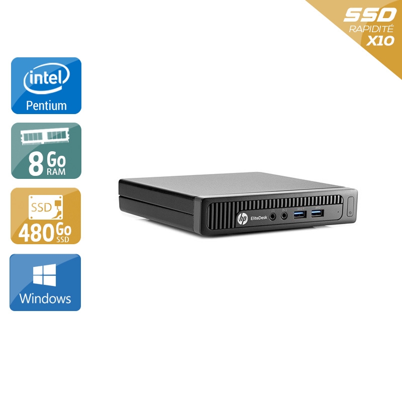 Acheter HP EliteDesk 800 G1 TINY Pentium G Dual Core - 8Go RAM 480Go SSD Windows 10 Bon étatOccasion certifiée reconditionnée Bon état - 232,50 € HP EliteDesk 800 G1 TINY Pentium G Dual Core - 8Go RAM 480Go SSD Windows 10 Bon étatOccasion certifiée reconditionnée Bon état - reconditionné disponible sur Kiatoo