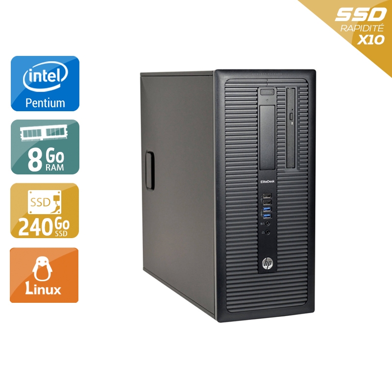 HP Compaq 280 G1 Tower Pentium G Dual Core - 8Go RAM 240Go SSD Linux  Très bon étatOccasion certifiée reconditionnée Bon état -  reconditionné disponible sur Kiatoo