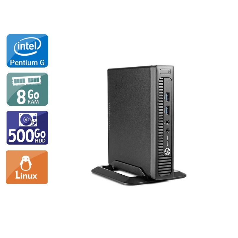 HP ProDesk 600 G1 TINY Pentium G Dual Core - 8Go RAM 500Go HDD Linux  Bon étatOccasion certifiée reconditionnée Bon état -  reconditionné disponible sur Kiatoo