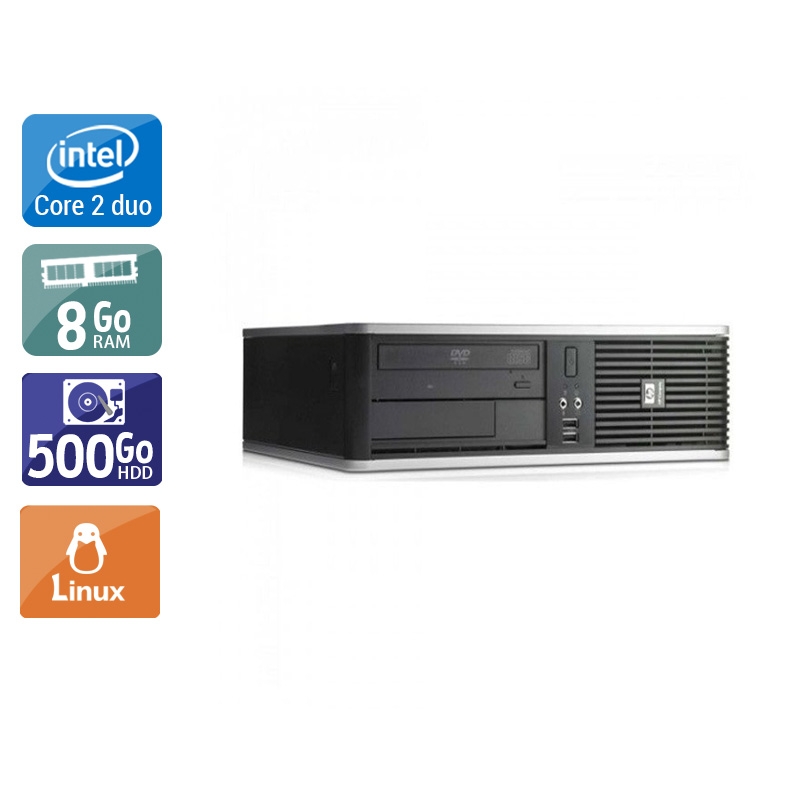 HP Compaq dc7900 SFF Core 2 Duo - 8Go RAM 500Go HDD Linux  Très bon étatOccasion certifiée reconditionnée Bon état -  reconditionné disponible sur Kiatoo