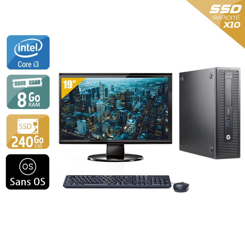 Acheter HP ProDesk 600 G2 SFF i3 Gen 6 + Écran - 19'' 8Go RAM 240Go SSD Sans OS Bon étatOccasion certifiée reconditionnée Bon état - 224,17 € HP ProDesk 600 G2 SFF i3 Gen 6 + Écran - 19'' 8Go RAM 240Go SSD Sans OS Bon étatOccasion certifiée reconditionnée Bon état - reconditionné disponible sur Kiatoo