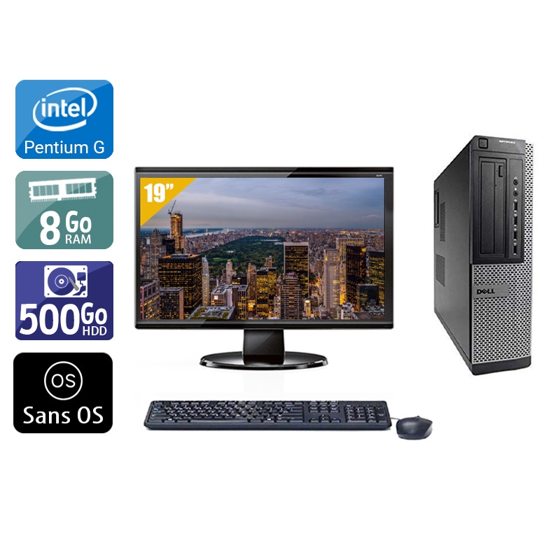 Dell Optiplex 790 Desktop Pentium G Dual Core + Écran - 19'' 8Go RAM 500Go HDD Sans OS  Bon étatOccasion certifiée reconditionnée Bon état -  reconditionné disponible sur Kiatoo