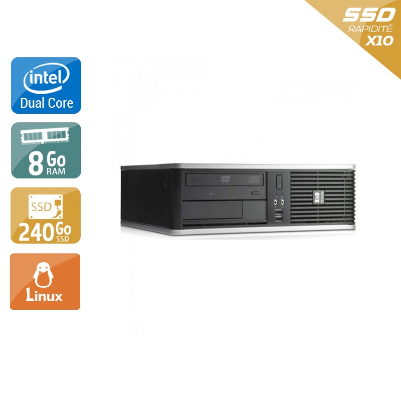 Acheter HP Compaq dc7800 SFF Dual Core - 8Go RAM 240Go SSD Linux Bon étatOccasion certifiée reconditionnée Bon état - 190,83 € HP Compaq dc7800 SFF Dual Core - 8Go RAM 240Go SSD Linux Bon étatOccasion certifiée reconditionnée Bon état - reconditionné disponible sur Kiatoo