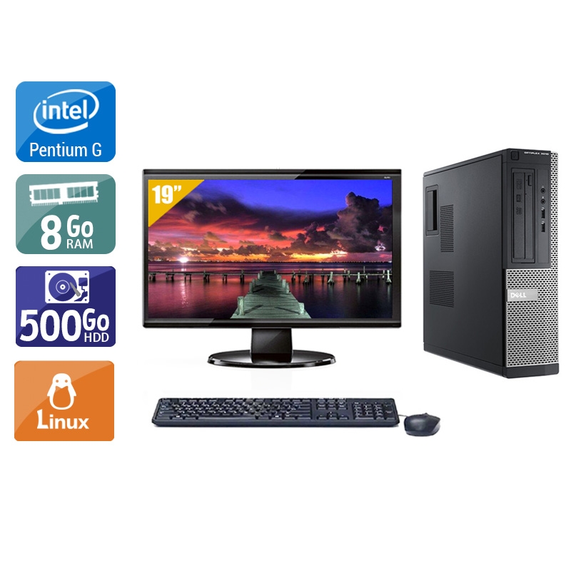 Dell Optiplex 3010 Desktop Pentium G Dual Core + Écran - 19'' 8Go RAM 500Go HDD Linux  Très bon étatOccasion certifiée reconditionnée Bon état -  reconditionné disponible sur Kiatoo