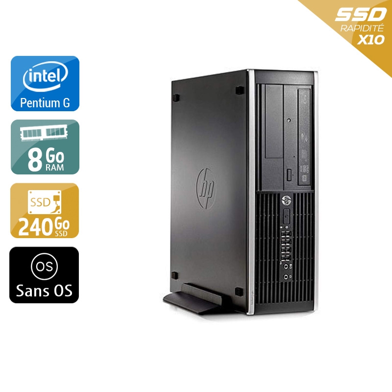 HP Compaq Pro 6300 SFF Pentium G Dual Core - 8Go RAM 240Go SSD Sans OS  Bon étatOccasion certifiée reconditionnée Bon état -  reconditionné disponible sur Kiatoo