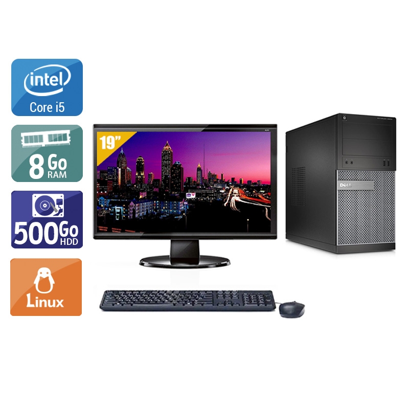 Dell Optiplex 3020 Tower i5 + Écran - 19'' 8Go RAM 500Go HDD Linux  Bon étatOccasion certifiée reconditionnée Bon état -  reconditionné disponible sur Kiatoo