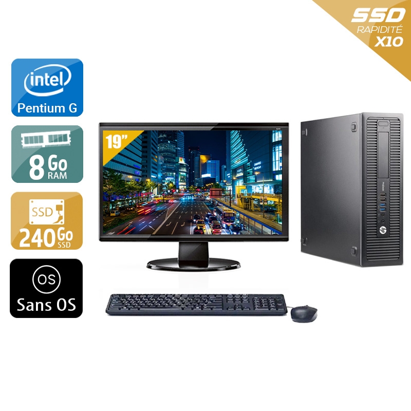 Acheter HP ProDesk 600 G1 SFF Pentium G Dual Core + Écran - 19'' 8Go RAM 240Go SSD Sans OS Très bon étatOccasion certifiée reconditionnée Bon état - 265,84 € HP ProDesk 600 G1 SFF Pentium G Dual Core + Écran - 19'' 8Go RAM 240Go SSD Sans OS Très bon étatOccasion certifiée reconditionnée Bon état - reconditionné disponible sur Kiatoo