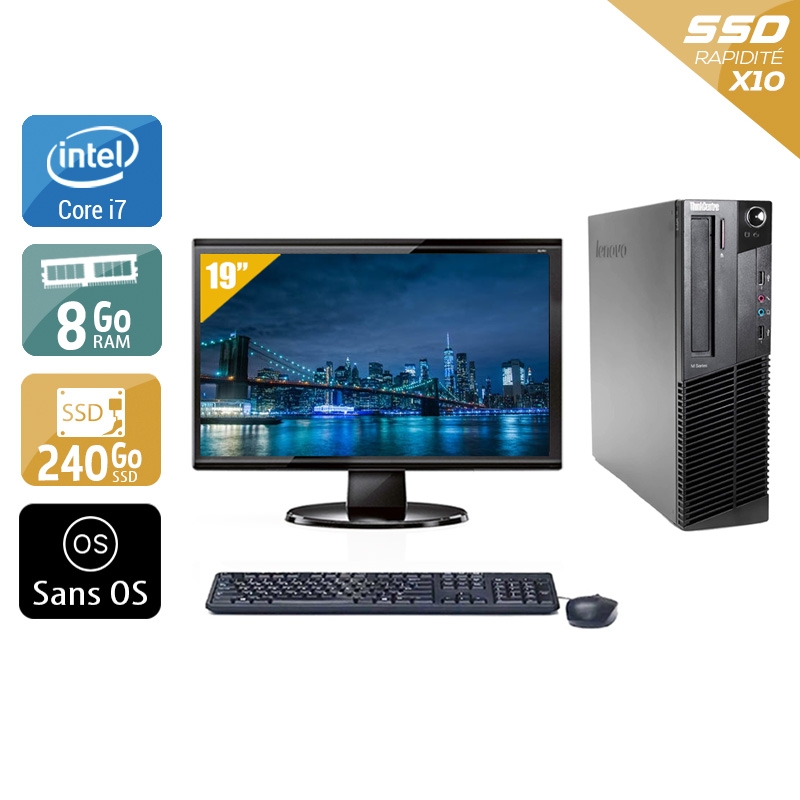 Acheter Lenovo ThinkCentre M92 SFF i7 + Écran - 19'' 8Go RAM 240Go SSD Sans OS Bon étatOccasion certifiée reconditionnée Bon état - 224,17 € Lenovo ThinkCentre M92 SFF i7 + Écran - 19'' 8Go RAM 240Go SSD Sans OS Bon étatOccasion certifiée reconditionnée Bon état - reconditionné disponible sur Kiatoo