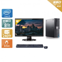 Dell Optiplex 980 SFF i5 + Écran - 19'' 8Go RAM 240Go SSD Linux