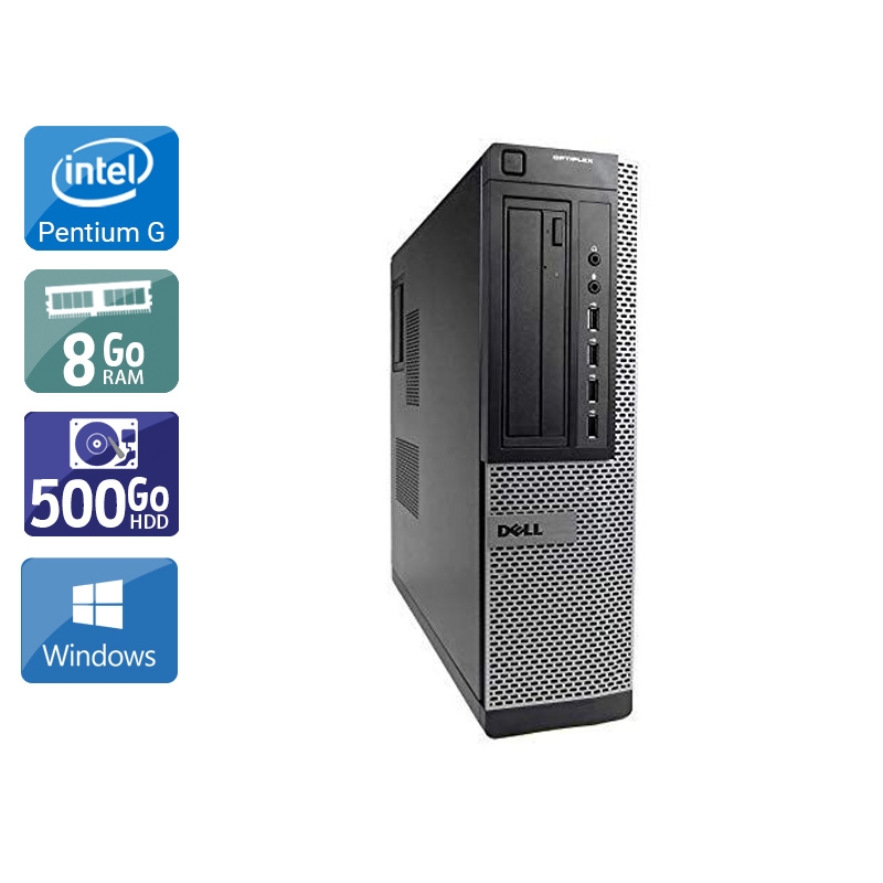 Dell Optiplex 7010 Desktop Pentium G Dual Core - 8Go RAM 500Go HDD Windows 10  Bon étatOccasion certifiée reconditionnée