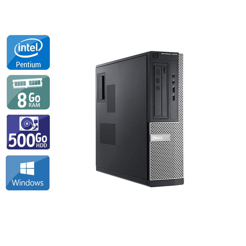 Dell Optiplex 3010 Desktop Pentium G Dual Core - 8Go RAM 500Go HDD Windows 10 - Etat du Produit : Bon état  Bon étatOccasion certifiée reconditionnée