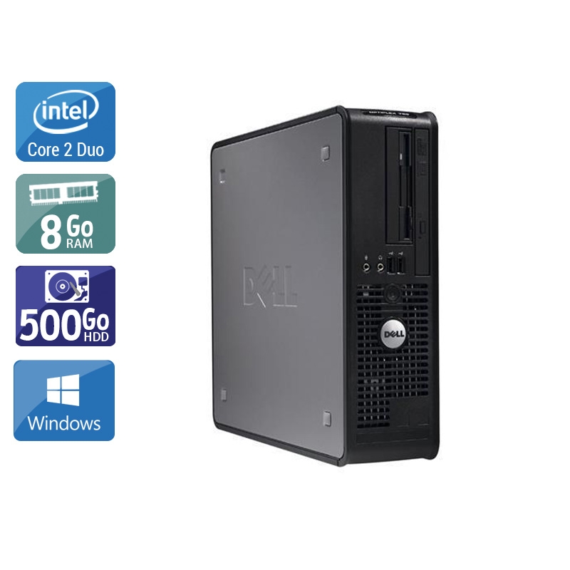 Dell Optiplex 380 Desktop Core 2 Duo - 8Go RAM 500Go HDD Windows 10  Bon étatOccasion certifiée reconditionnée