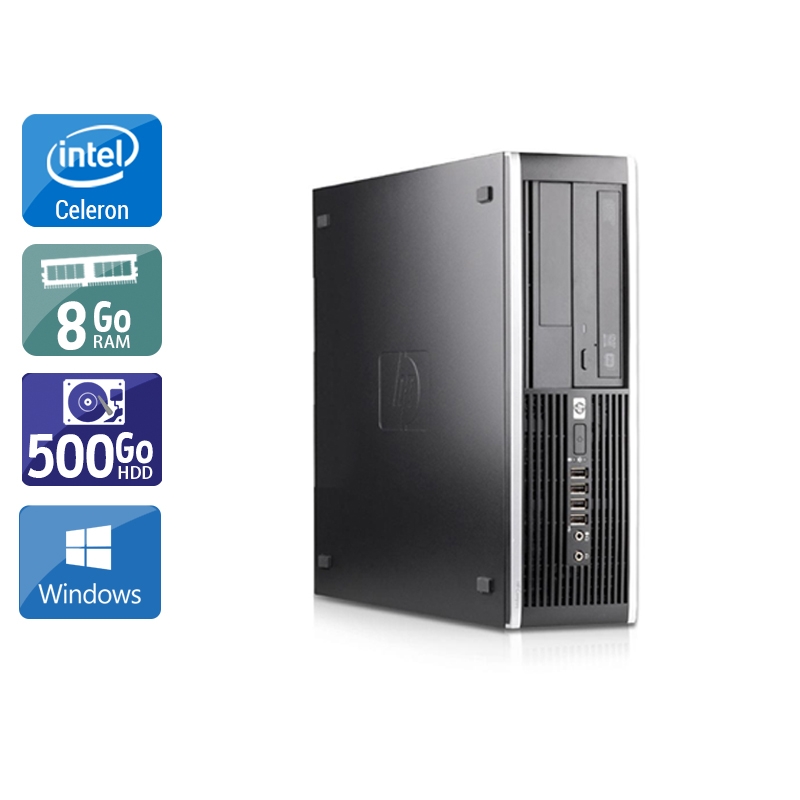 HP Compaq Pro 6000 SFF Celeron Dual Core - 8Go RAM 500Go HDD Windows 10  Très bon étatOccasion certifiée reconditionnée