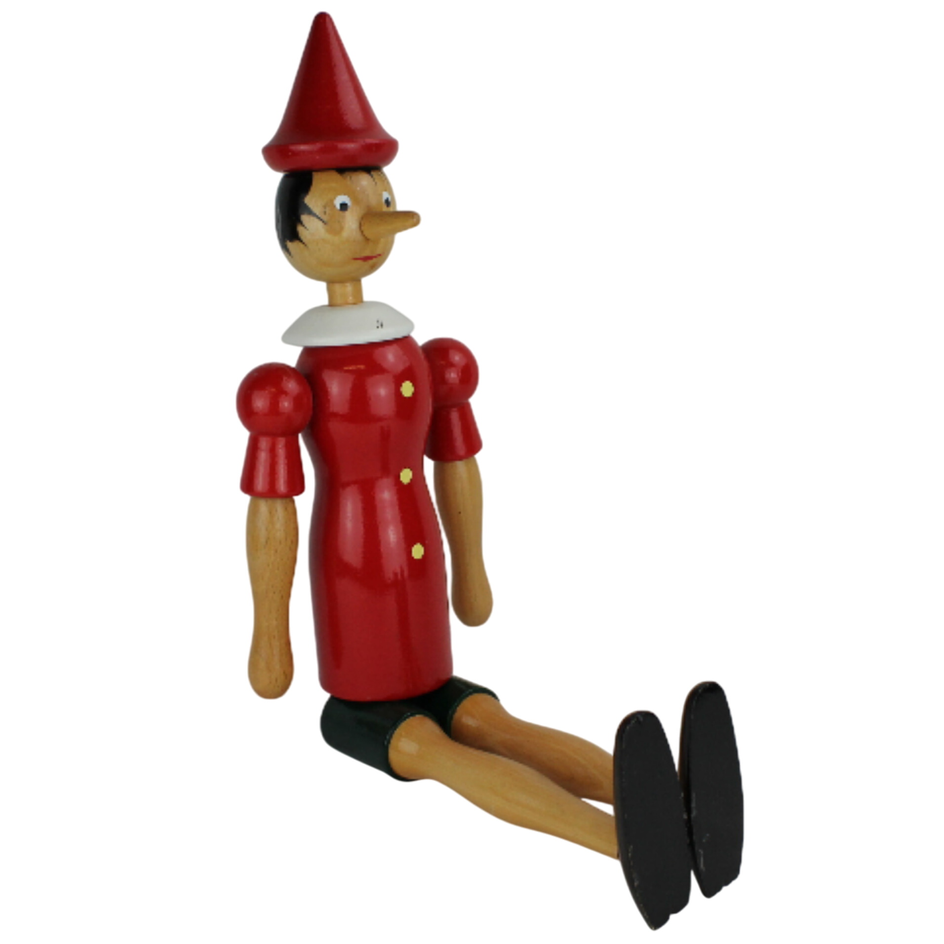 Joli Pinocchio vintage en bois artisanal