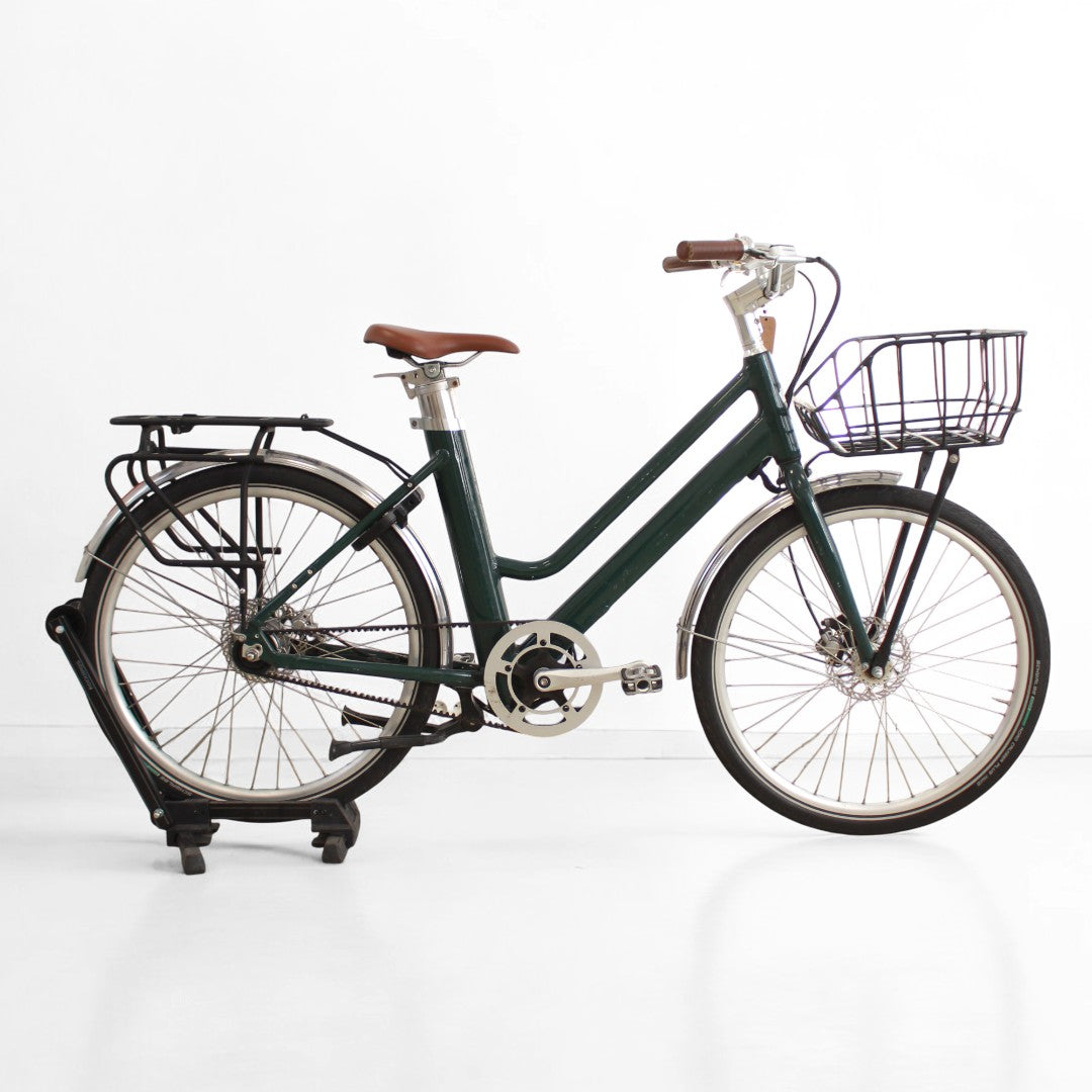 Vélo électrique Voltaire Courcelles vert (avec panier)  - N/A reconditionné disponible sur Loewi