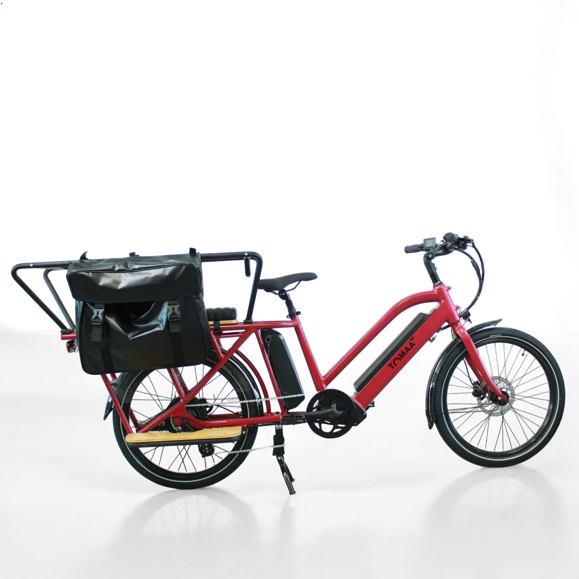 Vélo Cargo électrique TOMAA Rouge (équipé, 1 batterie)