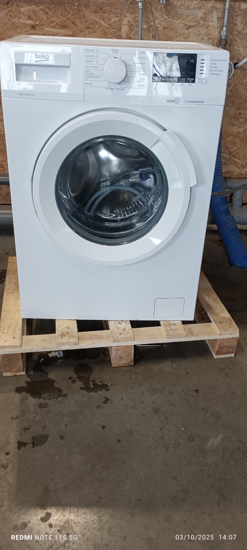 Lave-linge Beko WUE6612W1W