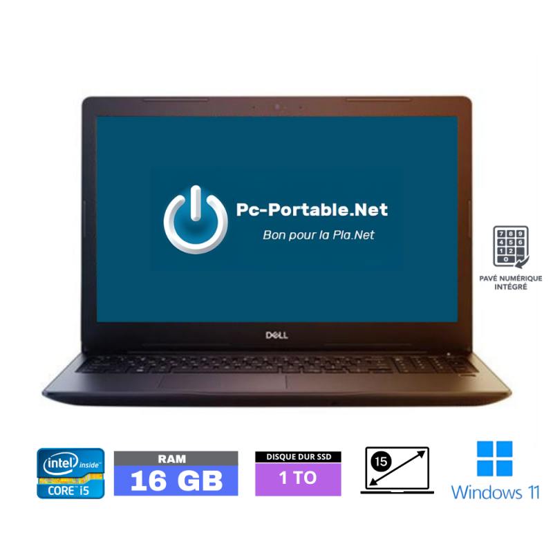 DELL 3590 i5-8350U - RAM 16 go - SSD 1 TO  - Windows 11 - GRADE B - Comme neuf -  reconditionné disponible sur PC-PORTABLE.NET