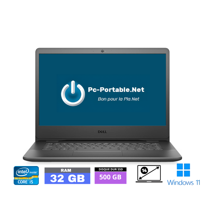 DELL 5411 i5 - RAM 32 go - SSD 500 GO  - Windows 11 - GRADE B - Ref Comme neuf -  reconditionné disponible sur PC-PORTABLE.NET