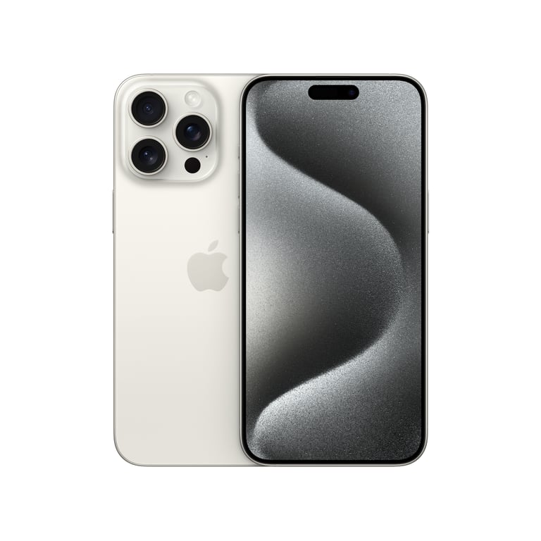 iPhone 15 Pro Max (5G) 256 Go, Titane blanc, Débloqué - Bon état Bon état - Apple reconditionné disponible sur Pixmania