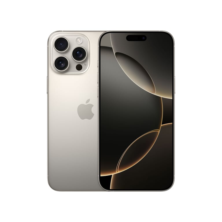 iPhone 16 Pro Max (5G) 256 Go, Titane Naturel, Débloqué - Très bon état Très bon état - Apple reconditionné disponible sur Pixmania