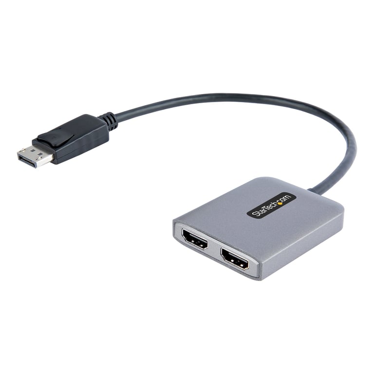 StarTech.com Hub DisplayPort HDMI Double - Dual HDMI 4K 60Hz - Hub DP vers HDMI MST - Convertisseur DisplayPort Mâle vers HDMI Femelle - Convertisseur DP vers 2x HDMI avec Câble de 30cm - DisplayPort splitter Hub - Excellent état  - StarTech.com reconditionné disponible sur Pixmania