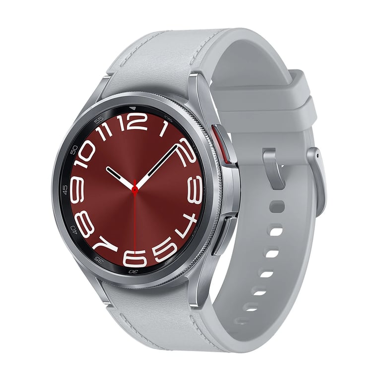 Samsung Galaxy Watch6 Classic 3,3 cm (1.3 ) OLED 43 mm Numérique 432 x 432 pixels Écran tactile Argent Wifi GPS (satellite) - Très bon état  - Samsung reconditionné disponible sur Pixmania