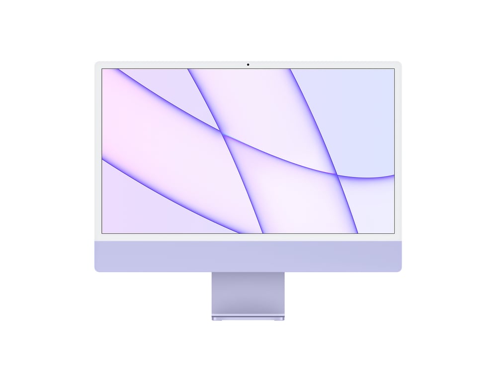 iMac 24  Apple M1 (2021) 3,2 Ghz 256 Go SSD 8 Go Apple GPU 8, Violet - QWERTY - Spanish - Excellent état