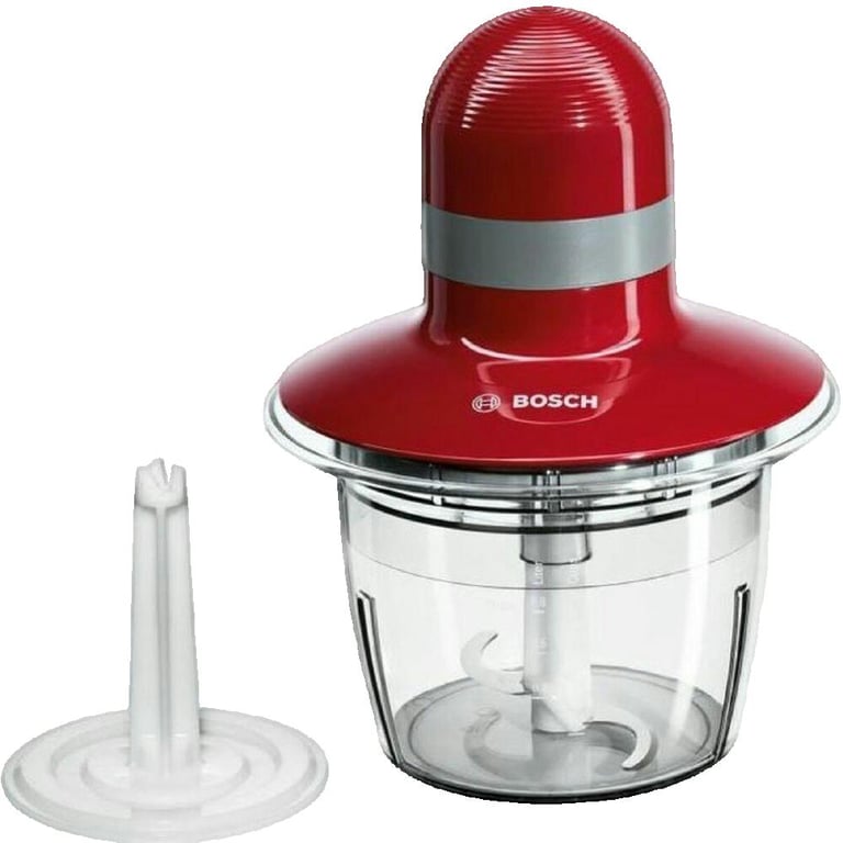 Bosch MMR08R2 - Hachoir - 0.8 litre - 400 Watt - rouge/gris - Excellent état Comme neuf - Bosch reconditionné disponible sur Pixmania