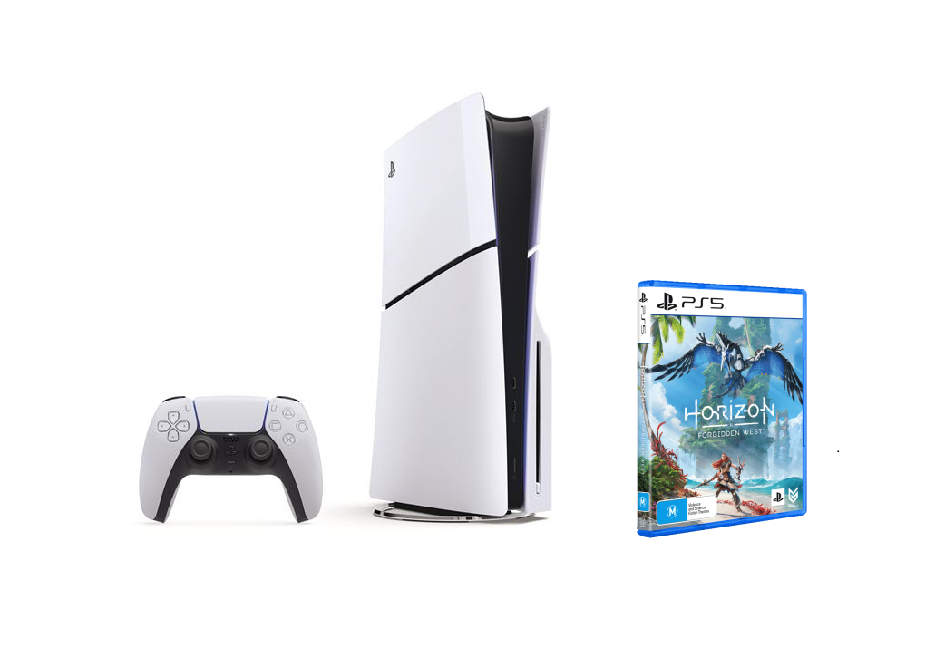 Pack PS5 Slim & Horizon Forbidden West - Console de Jeux Playstation 5 Slim (Standard) 1 To, Blanc - Très bon état Très bon état - Sony reconditionné disponible sur Pixmania