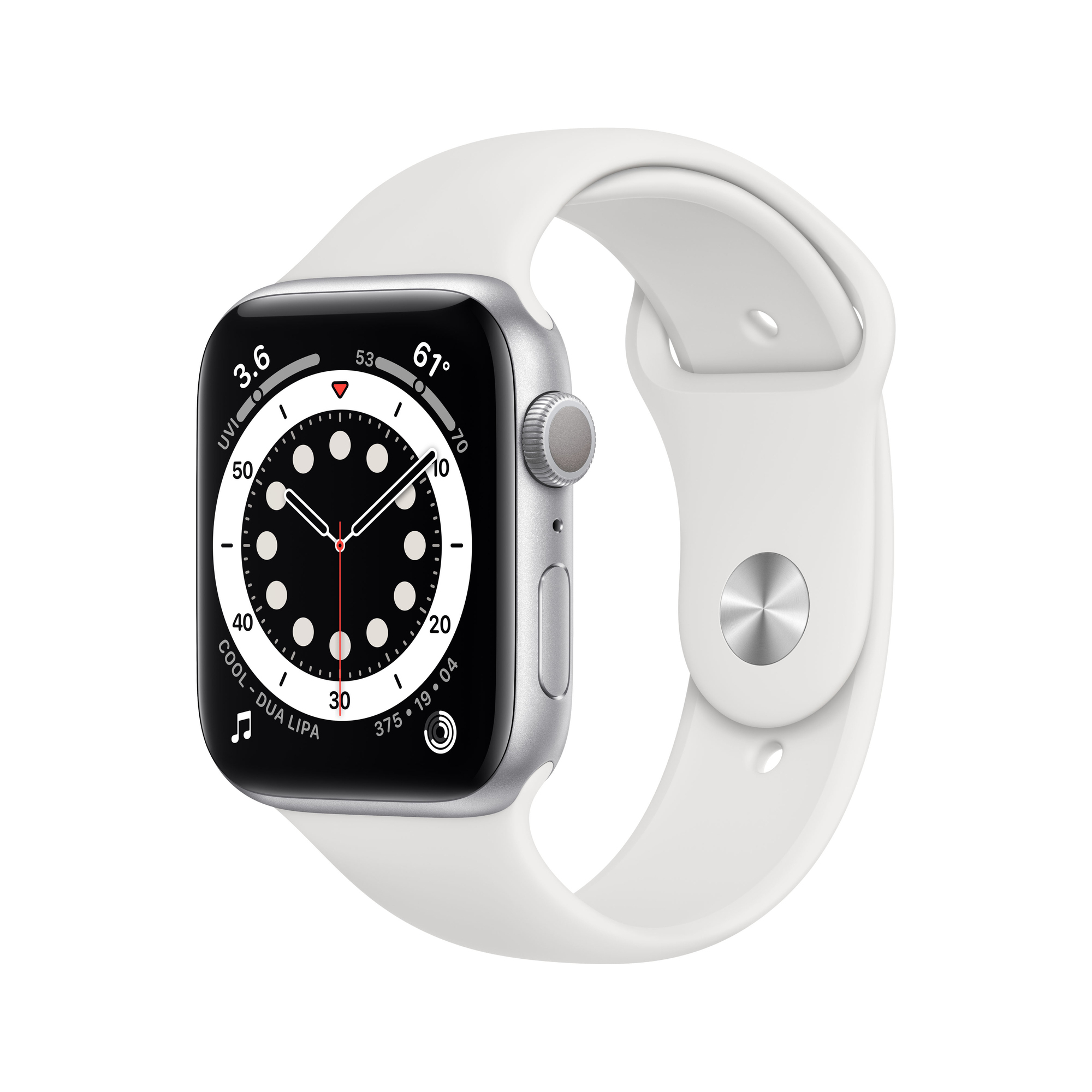 Apple Watch Series 6 OLED 44 mm Numérique 368 x 448 pixels Écran tactile Argent Wifi GPS (satellite) - Très bon état