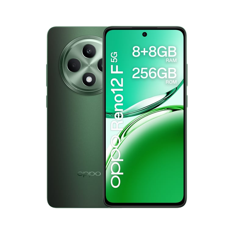 Reno12 F (5G) 256 Go, Vert, Débloqué - Très bon état Très bon état - Oppo reconditionné disponible sur Pixmania