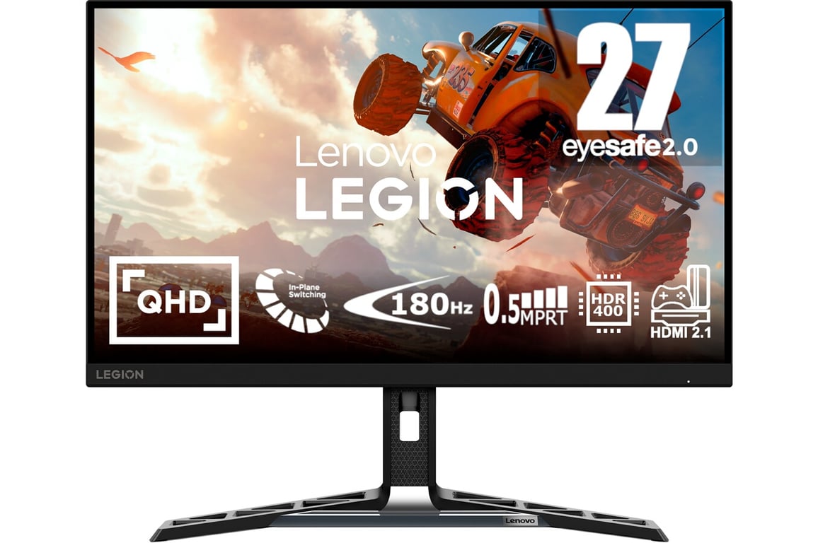 LENOVO LEGION R27qe 27'' QHD IPS 0.5MS MPRT 180HZ 450NITS REGLABLE HAUTEUR, INCLINABLE (TILT, SWIVEL, LIFT,PIVOT) - Excellent état